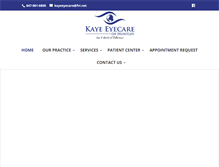 Tablet Screenshot of kayeeyecare.com